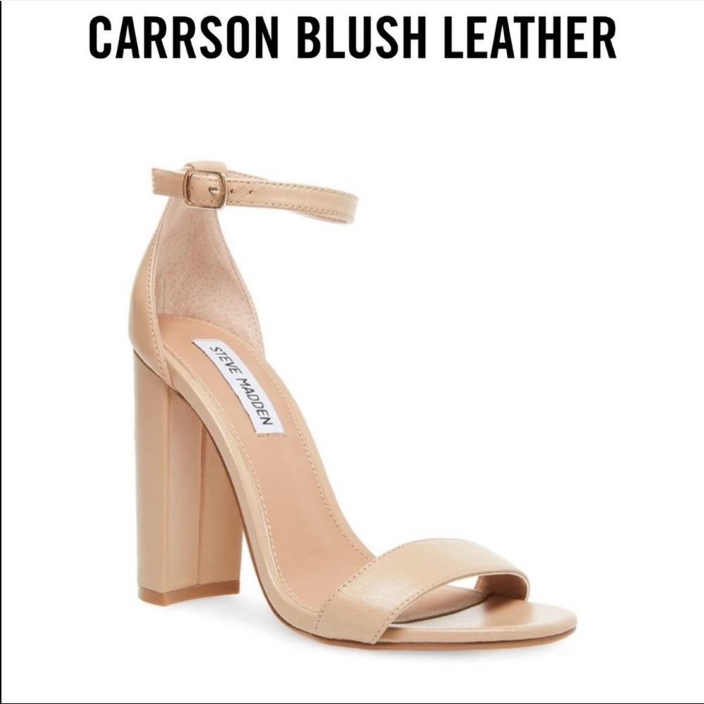 Steve Madden: Carson Blush Leather Heeled Sandal